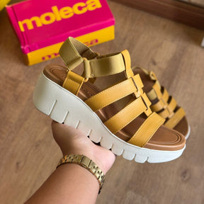 Sandália Moleca FlatForm Tiras Grossas