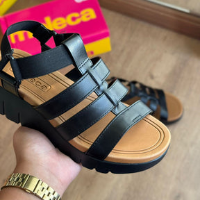 Sandália Moleca FlatForm Tiras Grossas