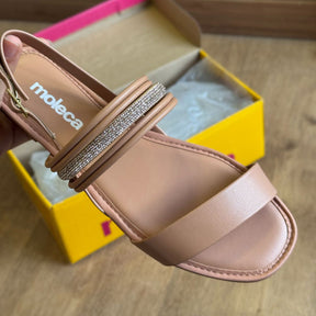 Sandália Moleca Tira Brilhosa