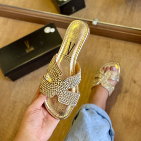 Sandália Rasteira Cravejada Vizzano (Oferta de Atualização de estoque)