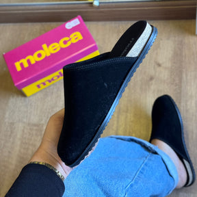 Mule Moleca Camurça Tendência