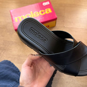 Sandália Moleca Tamanco Tiras Cruzadas