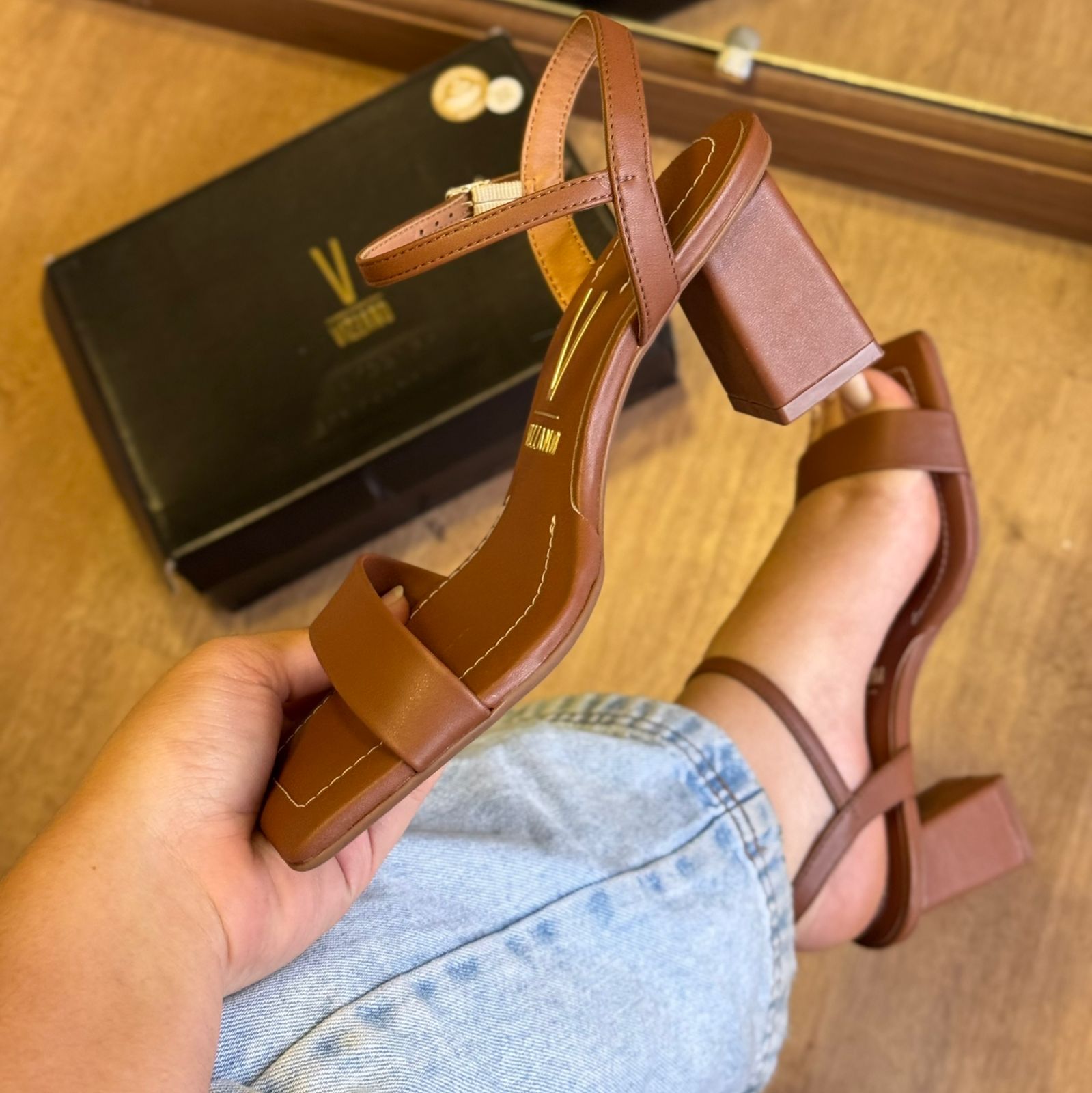 Sandália Salto Casual Vizzano