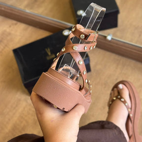 Sandália Vizzano Tiras no Tornozelo com Pedrarias