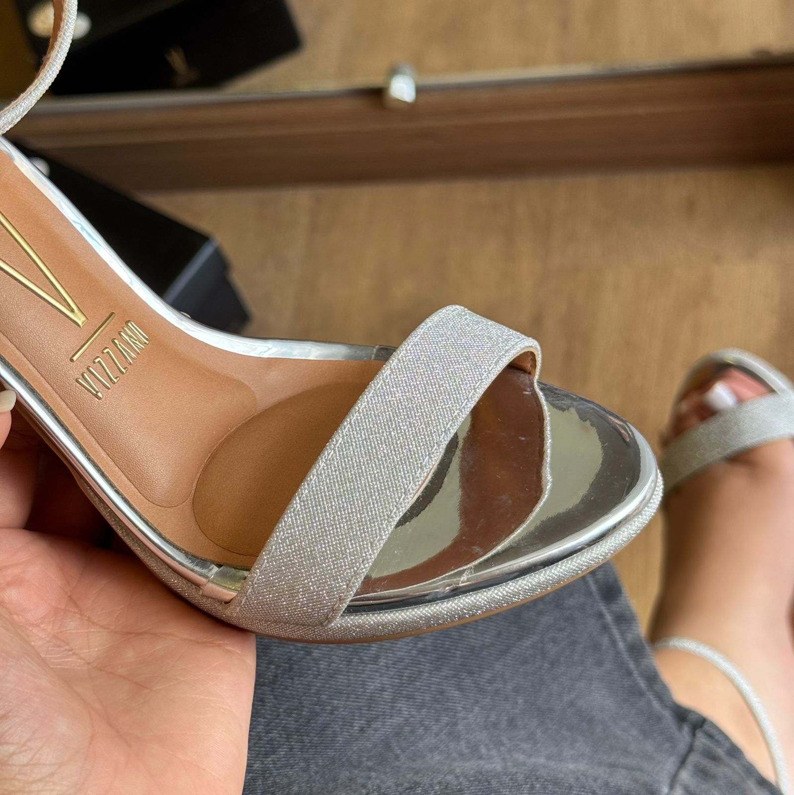 Sandália Vizzano Glitter Prata